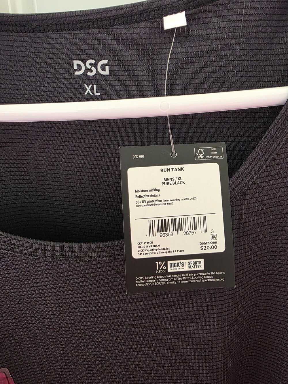 Men's DSG Tank Size XL-New With Tags - Picture 3 of 3